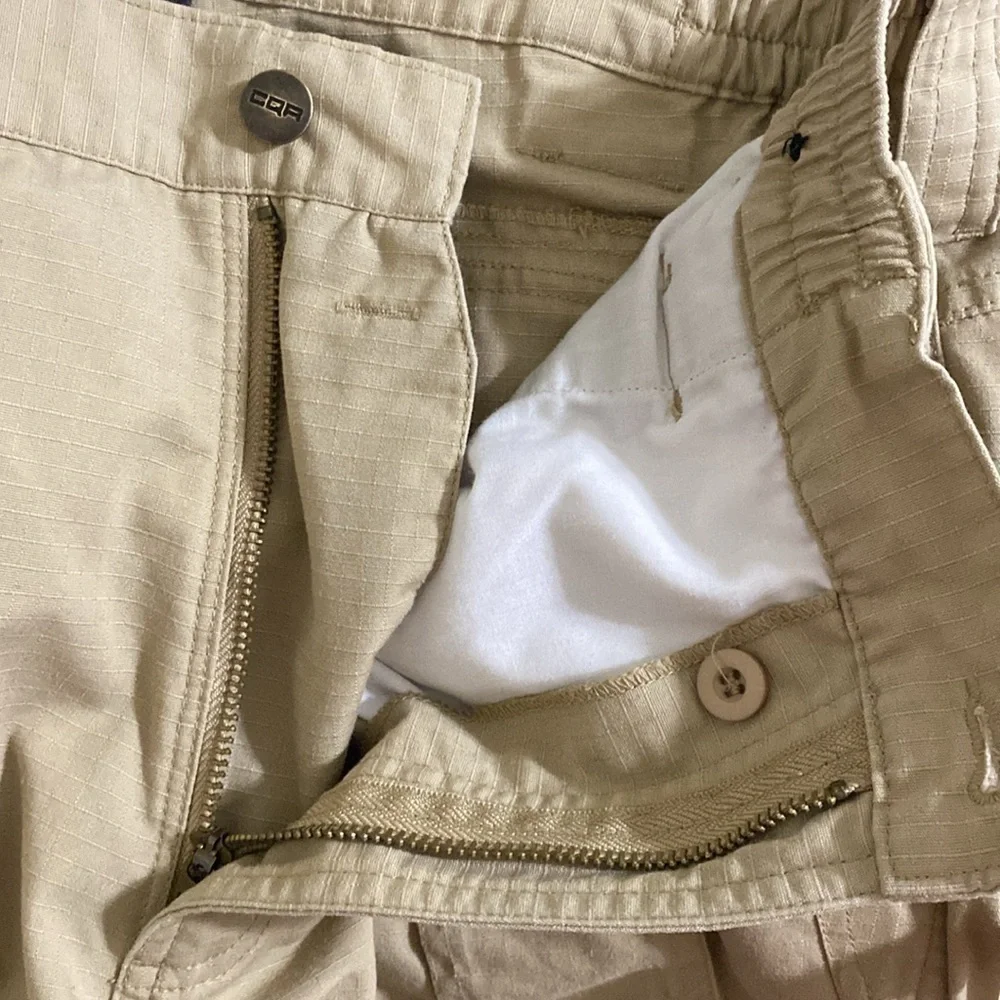 CQR Men's Cargo tactical Pants Tan hiking outdoor camping fishing 34X32 casual